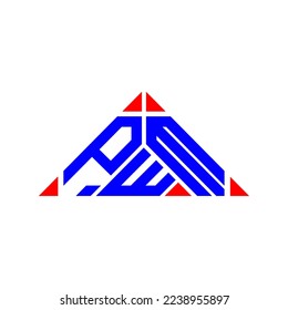 Diseño creativo del logotipo de letra P W M con gráfico vectorial, logotipo P W M sencillo y moderno.