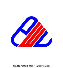 Logotipo de letra P W U diseño creativo con gráfico vectorial, logotipo P W U simple y moderno.