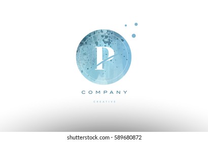 p  watercolor grunge vintage alphabet company letter logo circle design vector icon template 