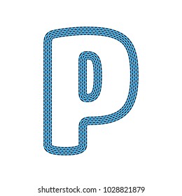 P Webbing Tape Letter Logo Icon Design