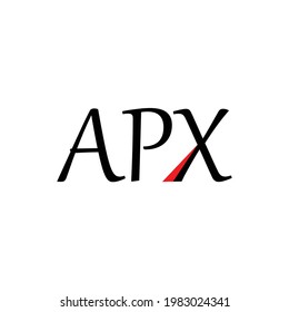 A P X letter logo eps 10