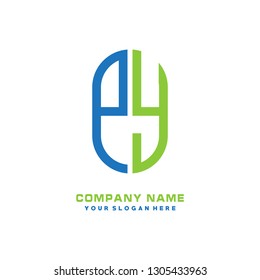 P Y initial letter, modern logo design template vector 