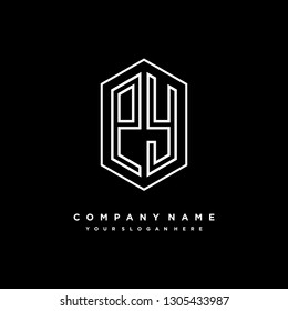 P Y initial letter, modern logo design template vector 