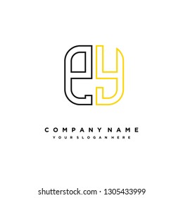 P Y initial letter, modern logo design template vector 