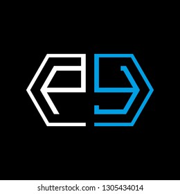 P Y initial letter, modern logo design template vector 