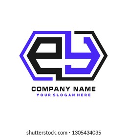 P Y initial letter, modern logo design template vector 