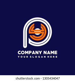 P Y initial letter, modern logo design template vector 
