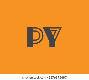 P and Y logo design. PY abstract Letters Logo Monogram. This logo design is the process of creating a visual symbol that represents a brand, company, or individual.