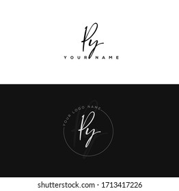 P Y PY Initial letter handwriting and signature logo.	