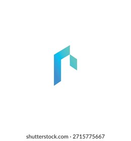 Logotipo do ícone de linha ilusório do vetor da tecnologia P2