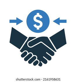P2p, contract, deal icon. Simple editable vector illustration.