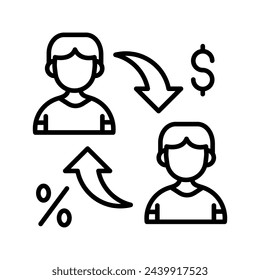  P2P Ecommerce  icon in vector. Logotype
