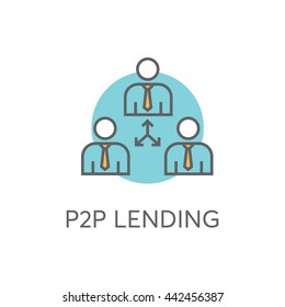 P2P Lending Vector Icon