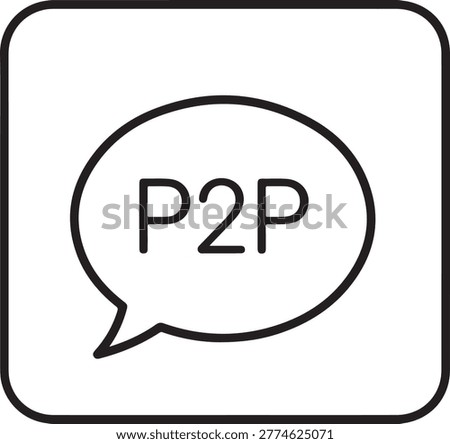 P2p peer to peer network communication icon design vector isolated on white background, illustration