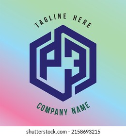 P3 lettering logo is simple, easy to understand and authoritative