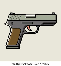 P365 gun , police weapon vector design, military vector design illustration.