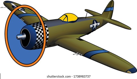 P-47 Thunderbolt World War II American Fighter Airplane