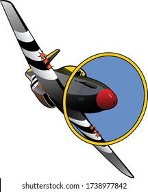 Avión de combate estadounidense P-51 Mustang de la Segunda Guerra Mundial