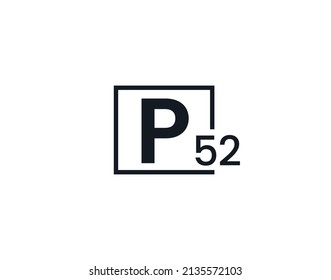 P52, 52P Logo de la carta inicial