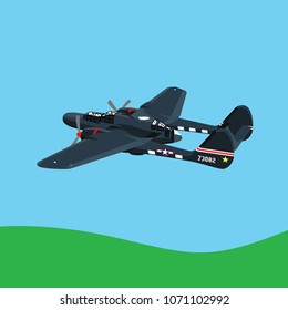 P-61 Black Widow Military Airplane