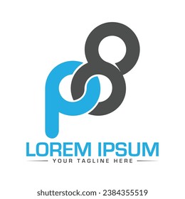 P8 Letter Logo Design Unique and Modern Logo Design