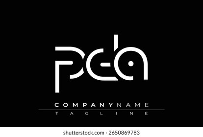 PA design de letra abstrata. Design de logotipo comercial moderno com tipografia abstrata e estilo contemporâneo