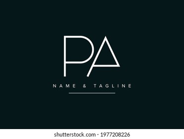 PA or AP Abstract initial monogram letter alphabet logo