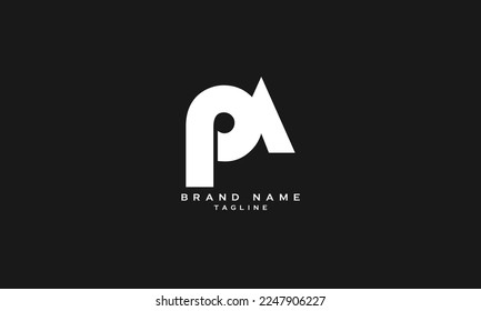 PA, AP, Abstract initial monogram letter alphabet logo design