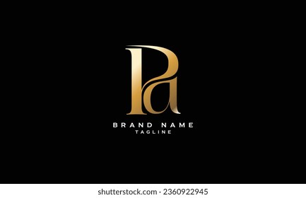 PA, AP, Abstract initial monogram letter alphabet logo design