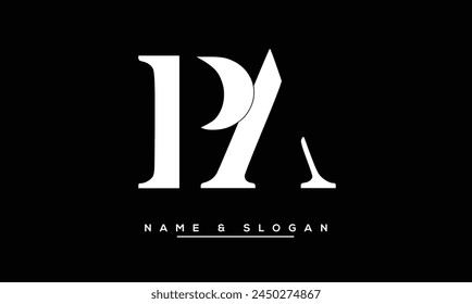 PA, AP Abstract Letters Logo Monogram