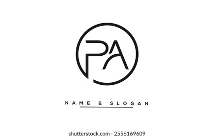 PA, AP Abstract Letters Logo Monogram