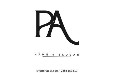 PA, AP Abstract Letters Logo Monogram