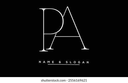 PA, AP Abstract Letters Logo Monogram