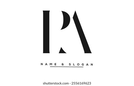 PA, AP Abstract Letters Logo Monogram