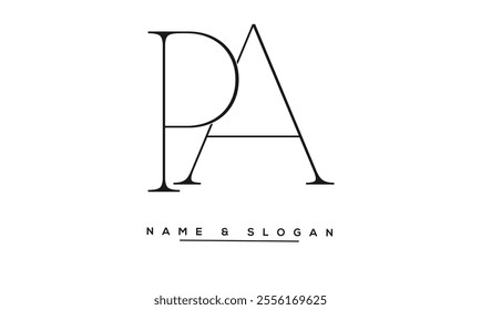 PA, AP Abstract Letters Logo Monogram