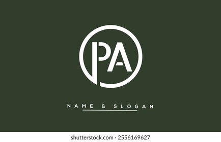 PA, AP Abstract Letters Logo Monogram