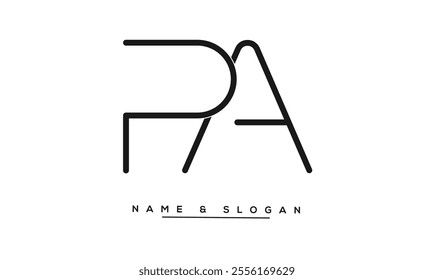 PA, AP Abstract Letters Logo Monogram