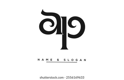 PA, AP Abstract Letters Logo Monogram