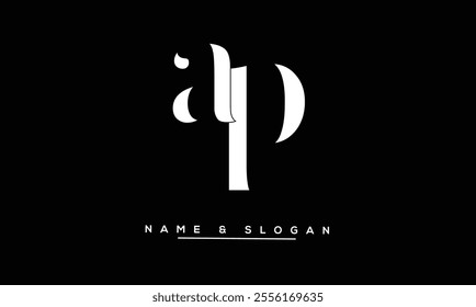 PA, AP Abstract Letters Logo Monogram