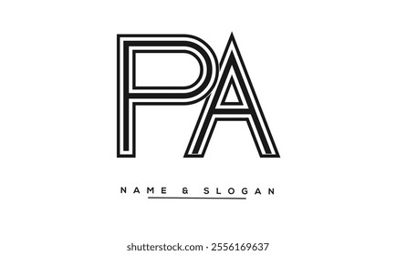 PA, AP Abstract Letters Logo Monogram