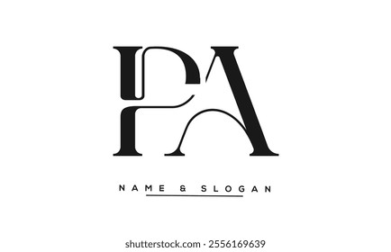 PA, AP Abstract Letters Logo Monogram