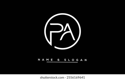 PA, AP Abstract Letters Logo Monogram