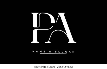 PA, AP Abstract Letters Logo Monogram