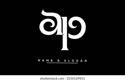 PA, AP Abstract Letters Logo Monogram