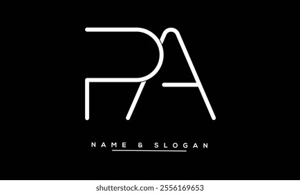 PA, AP Abstract Letters Logo Monogram