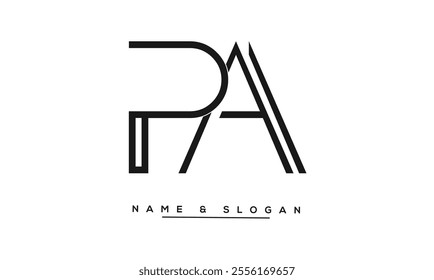 PA, AP Abstract Letters Logo Monogram