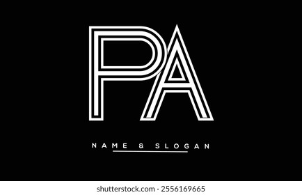 PA, AP Abstract Letters Logo Monogram