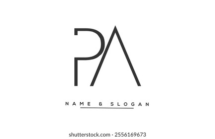 PA, AP Abstract Letters Logo Monogram