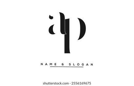 PA, AP Abstract Letters Logo Monogram