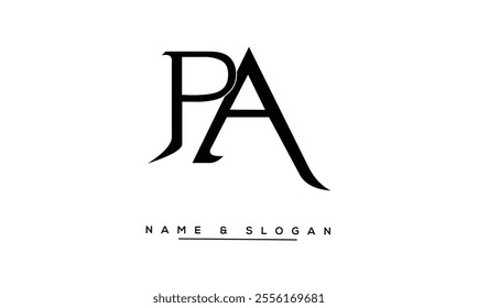 PA, AP Abstract Letters Logo Monogram